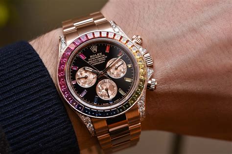 rolex daytona rainbow white gold|rolex daytona rainbow 116595rbow.